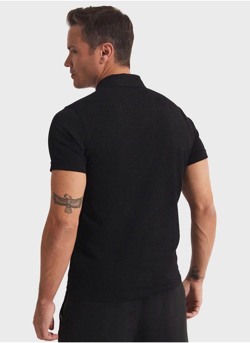 JUNE Pocket Detail Polo Shirt - Image 2