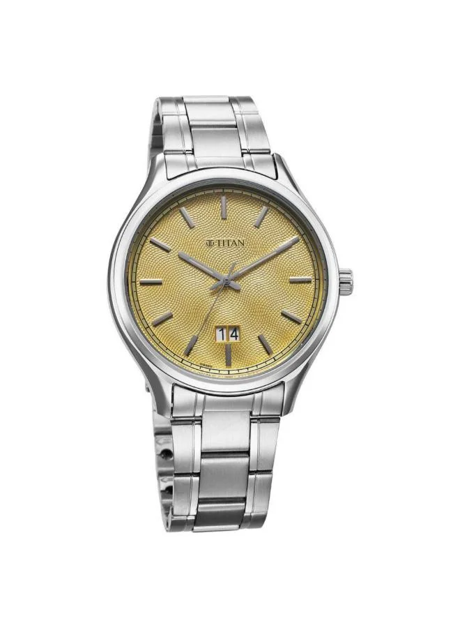 تيتان Men Analog Display Watch With Silver Stainless Steel Strap - 10033SM06