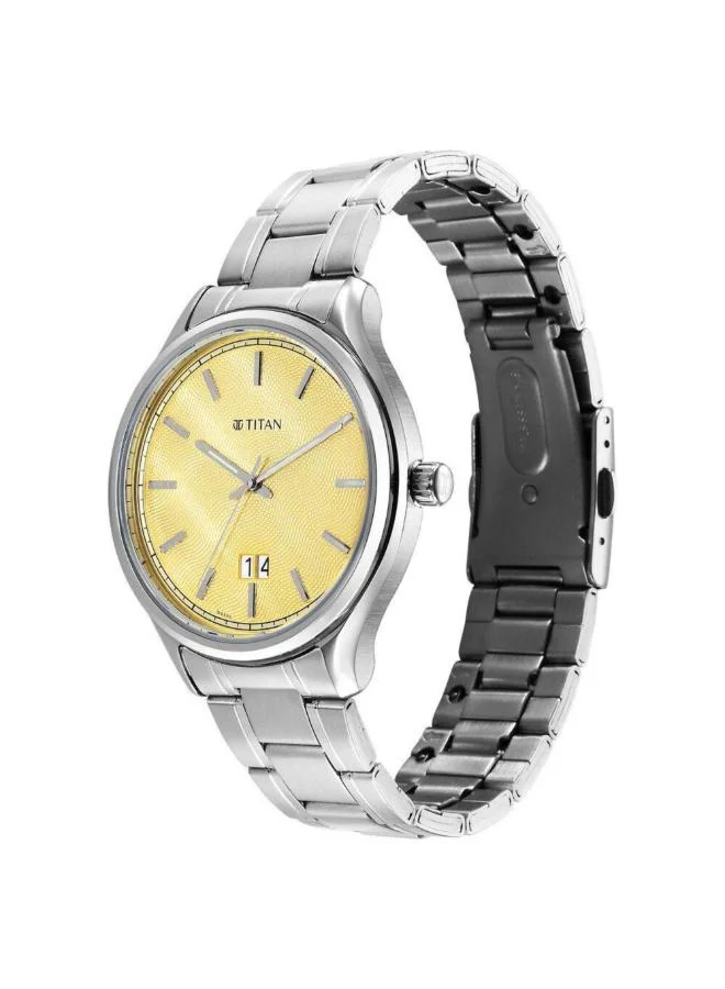 تيتان Men Analog Display Watch With Silver Stainless Steel Strap - 10033SM06