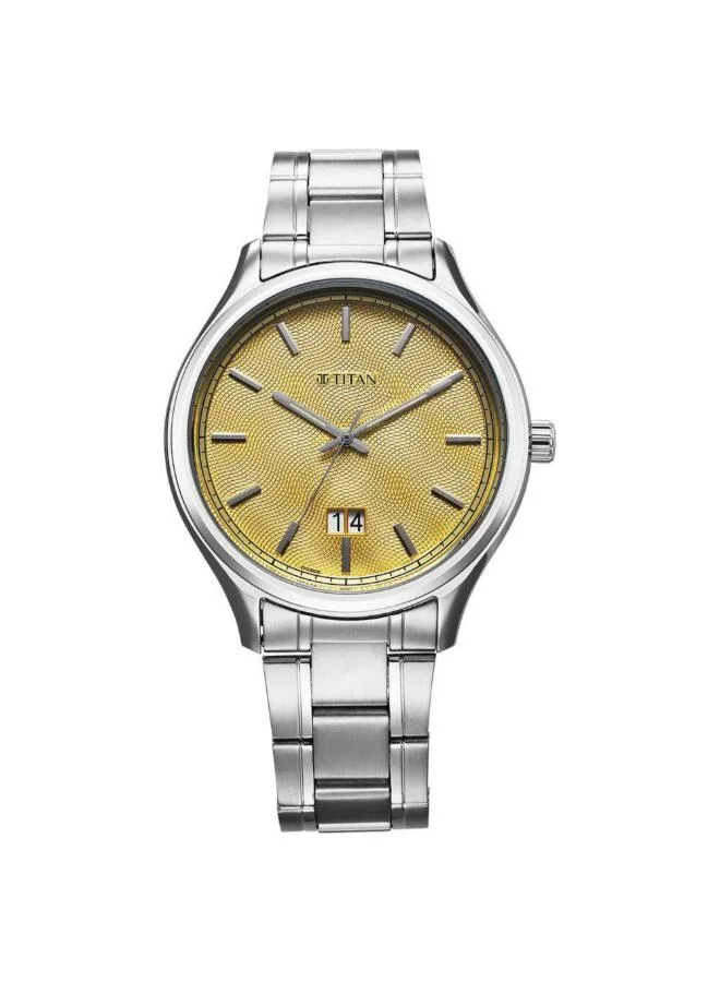 تيتان Men Analog Display Watch With Silver Stainless Steel Strap - 10033SM06