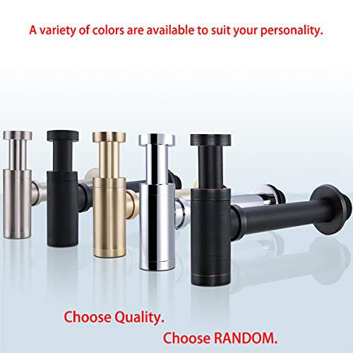 RANDOM Brass Contemporary Round Bottle P Trap 1 1/4,Basin Sink Waste Drain P Trap Kit (Oil Rubbed Bronze) - Image 5