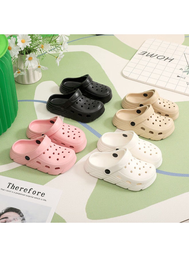 Guoluofei Kids Eva Non-slip Clog Shoes Cute Soft Sole Outdoor Beach Sandals Uni Beige Size 26-27