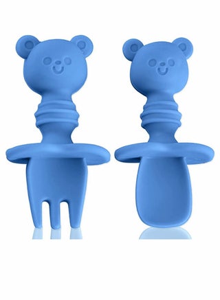 Silicone Self Feeding Utensil, Baby Fork and Spoon Set, KASTWAVE Easy Grip Toddler Cutlery Kit with Carry Case BPA Free Anti Choke for Infant Toddler Children Weaning, 6-12 Months - pzsku/ZD5682CE6E4A7A108EC2BZ/45/_/1698635008/8a09fac7-a6a5-4228-8959-c7770633c7b1