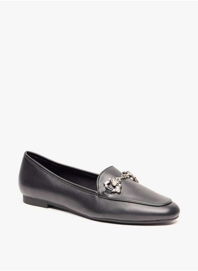 Celeste - Women's Embellished Slip-On Loafers - Image 1
