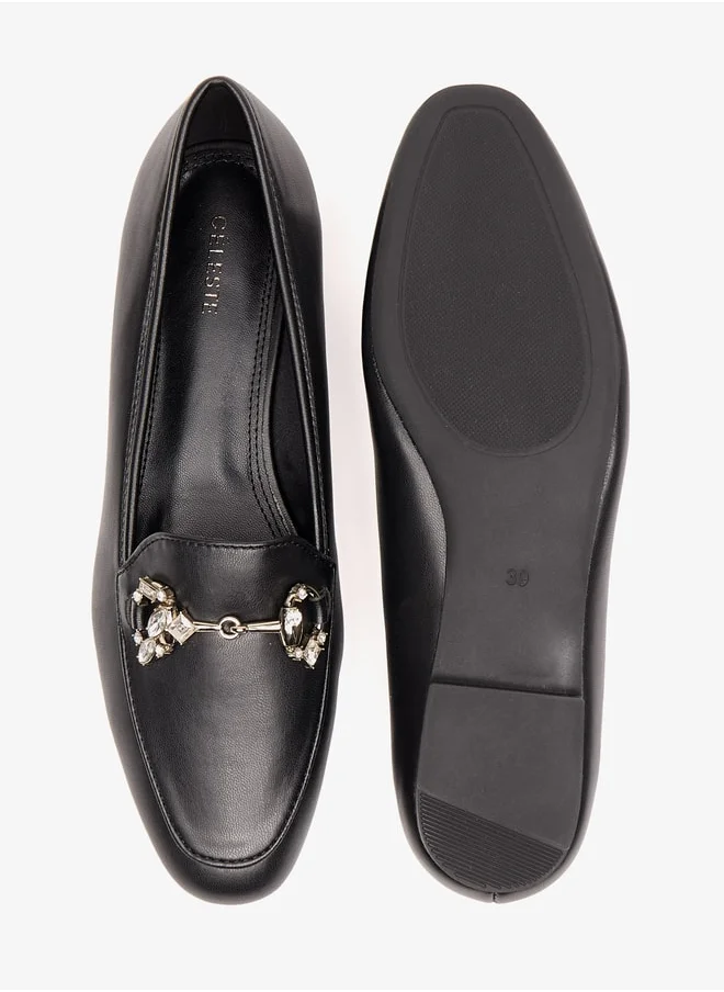 سيليست Women's Embellished Slip-On Loafers
