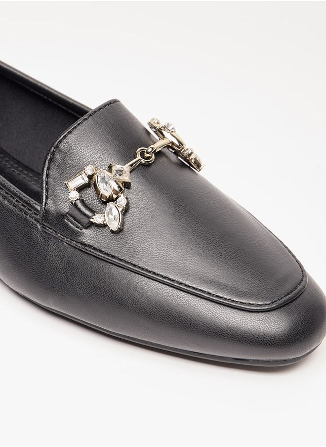Celeste - Women's Embellished Slip-On Loafers - Image 1