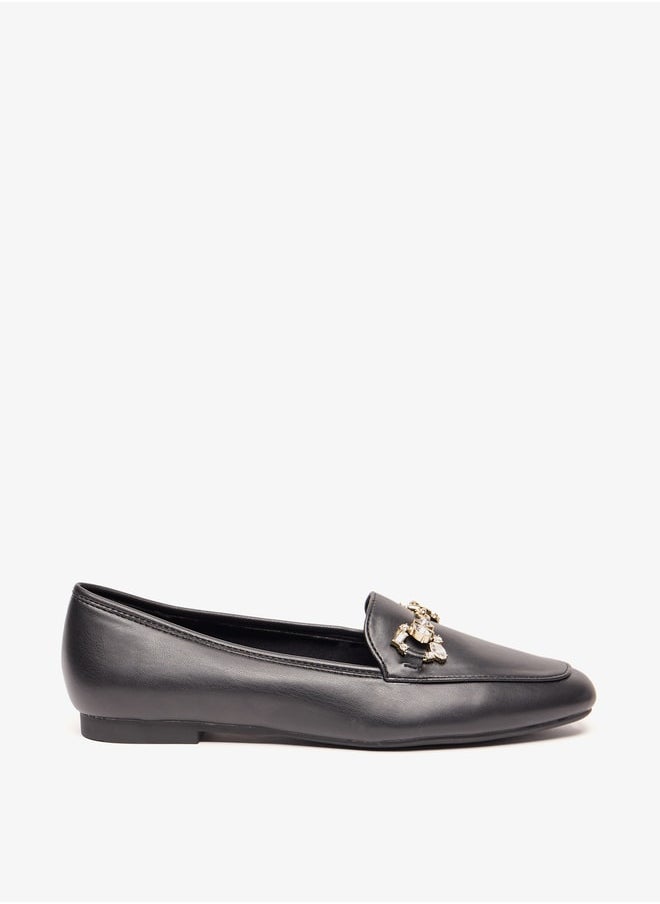 Celeste - Women's Embellished Slip-On Loafers - Image 1