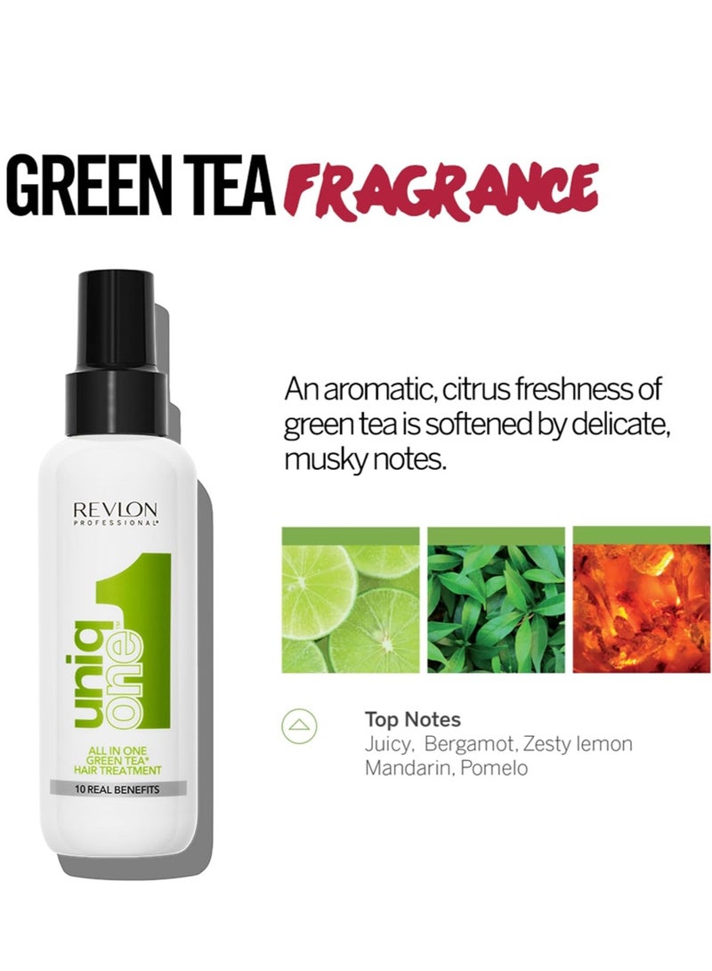 ريفلون علاج الشعر يونيك ون ريفلون بروفيشنال الكل في واحد V2، 10 فوائد حقيقية للشعر، مثالي لجميع أنواع الشعر، الشاي الأخضر، 150 مل - Image 4