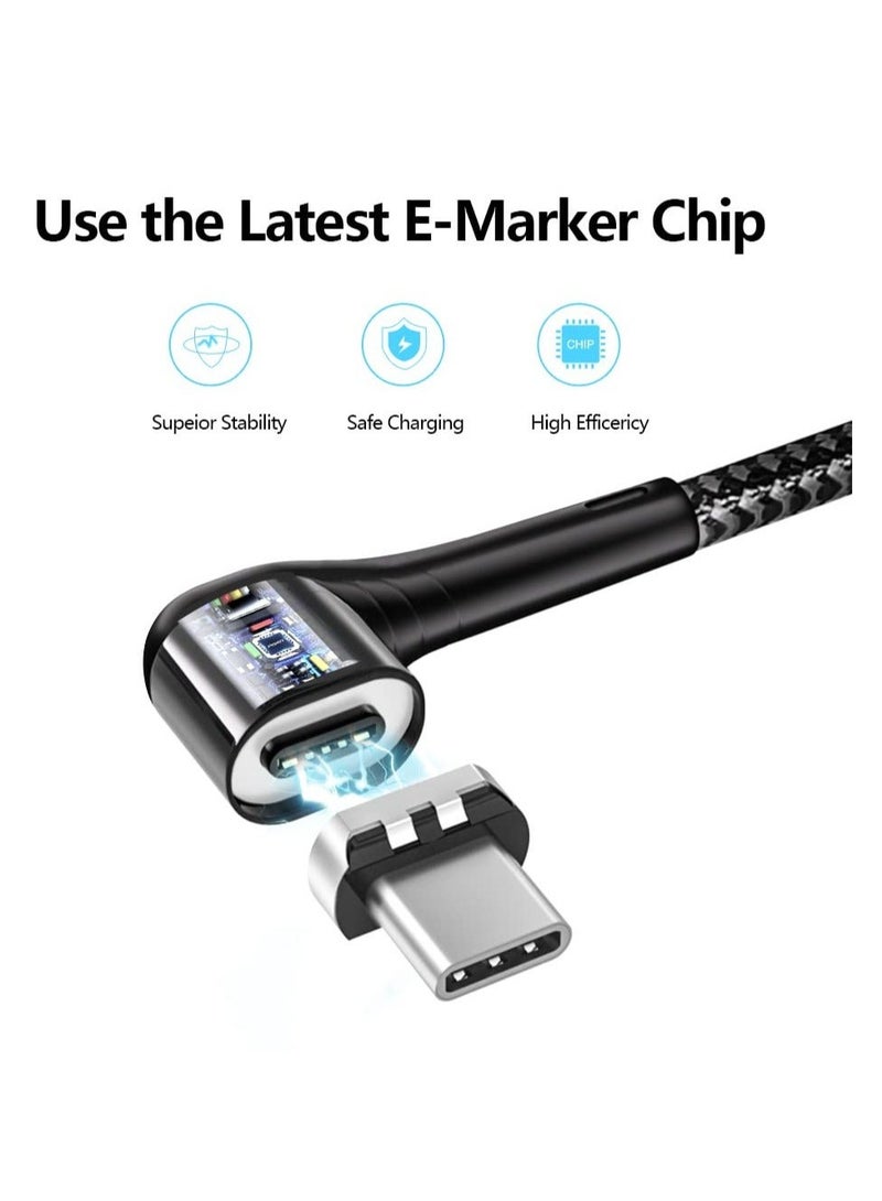 Captaintech USB C Magnetic Type C Charging Cable, (100W 5A 5Ft 1 Pack with 2 Magnetic Connector 5Pin), E-maker Chip, Fast Charge for MacBook Pro 2020, iPad Pro 2020, iPad Air 4, Samsung Galaxy S21 and More - Image 2