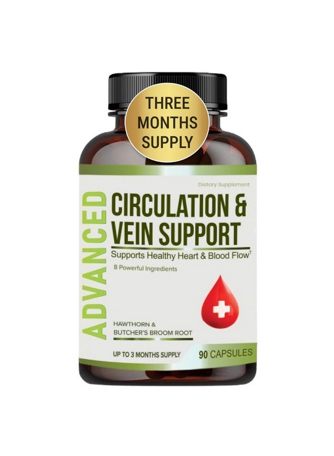 NutraPro Best Blood Circulation Supplements and Vein Support-Blood Flow, Leg Circulation, Heart Health, and Varicose Veins.with Butcher's Broom, and Diosmin.Helps Reduce Swelling & Discomfort in Legs.90 Caps.  - Image 1