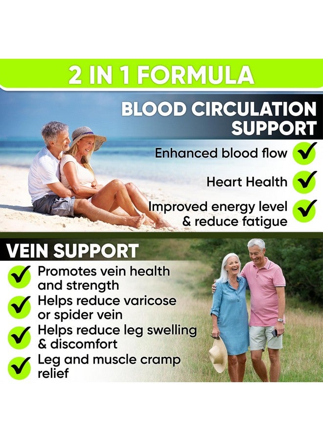 NutraPro Best Blood Circulation Supplements and Vein Support-Blood Flow, Leg Circulation, Heart Health, and Varicose Veins.with Butcher's Broom, and Diosmin.Helps Reduce Swelling & Discomfort in Legs.90 Caps.  - Image 2