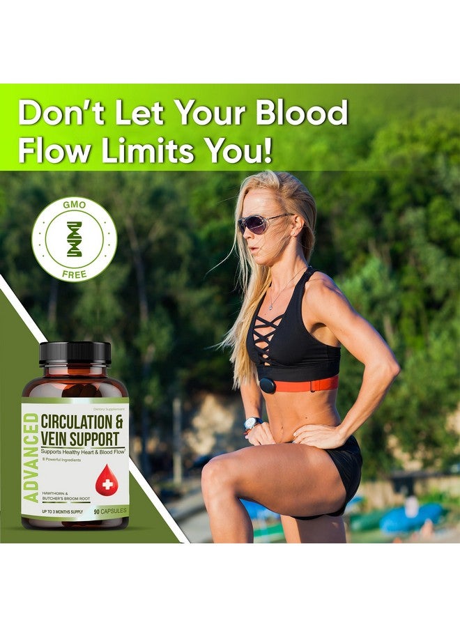NutraPro Best Blood Circulation Supplements and Vein Support-Blood Flow, Leg Circulation, Heart Health, and Varicose Veins.with Butcher's Broom, and Diosmin.Helps Reduce Swelling & Discomfort in Legs.90 Caps.  - Image 3
