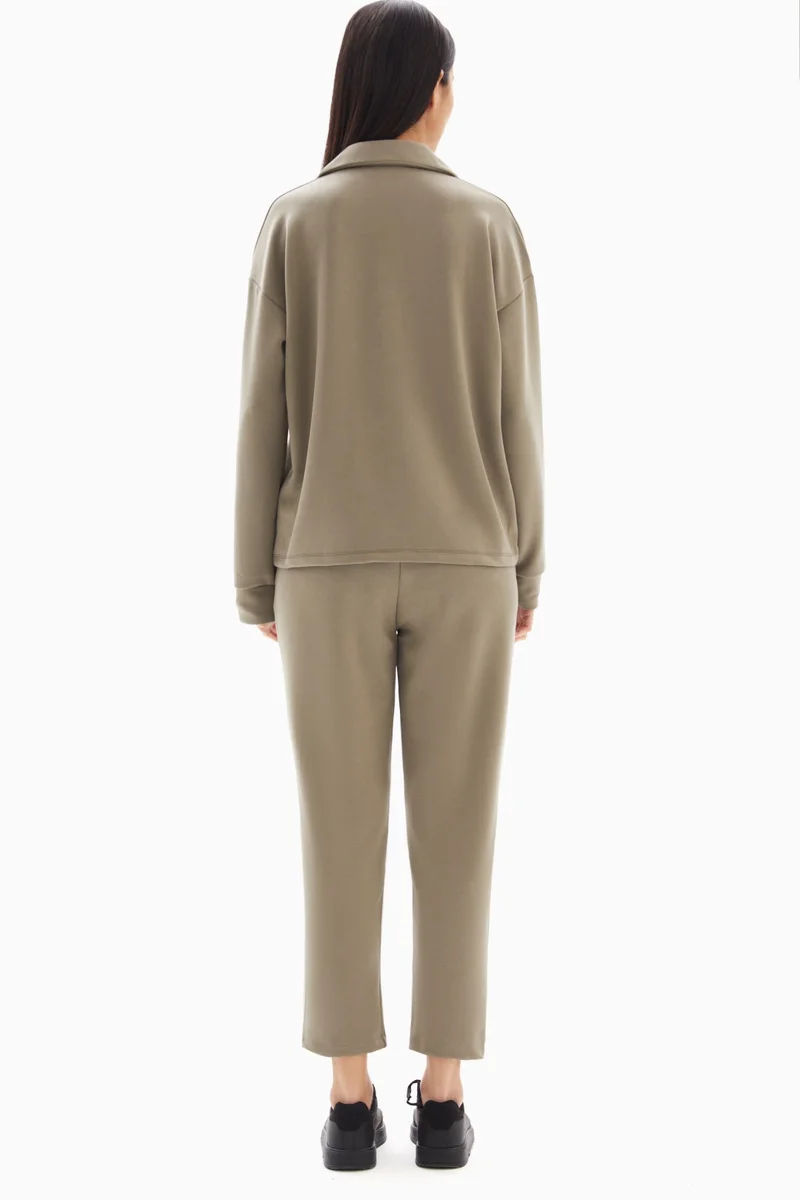Wecre8 Taupe Soft Set of Top and Trousers By WECRE8