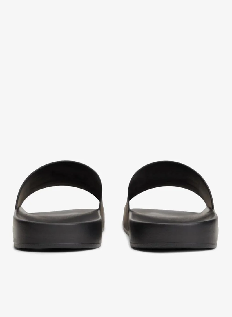Tommy Jeans Black Flag Badge Contoured Pool Slides for Men | Best Price UAE