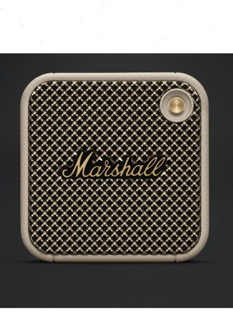 Marshal Willen Bluetooth Speaker, Wireless, 15+ Hours Playtime, Water-Resistent, Cream CreamQuick Charge, Stackable - Brass And  Cream - Image 4