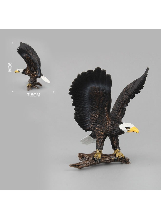 Set of 2 Mini Eagle Figure Toys, Realistic Hawk Decorative Toys Set, Mini Animal Figures for Decorations Educational, Hand Painted Eagle Animals Toy, Cake Toppers Birthday Gift for Kids Toddlers  - Image 4