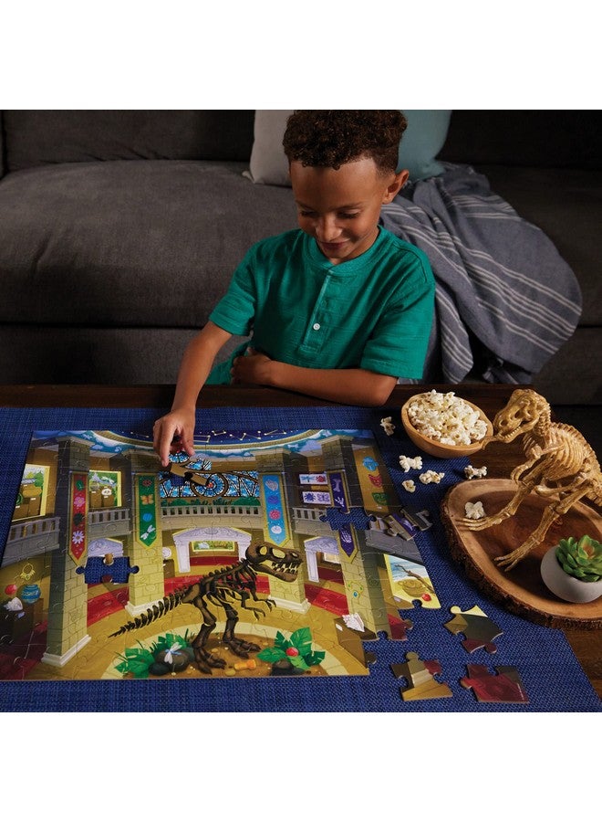 Peaceable Kingdom Museum At Midnight 100Pc. Seek & Find Glow Puzzle For Kids Ages 6 & Up Included Blacklight Reveals Hidden Items Great For Home Or Classrooms - Image 4