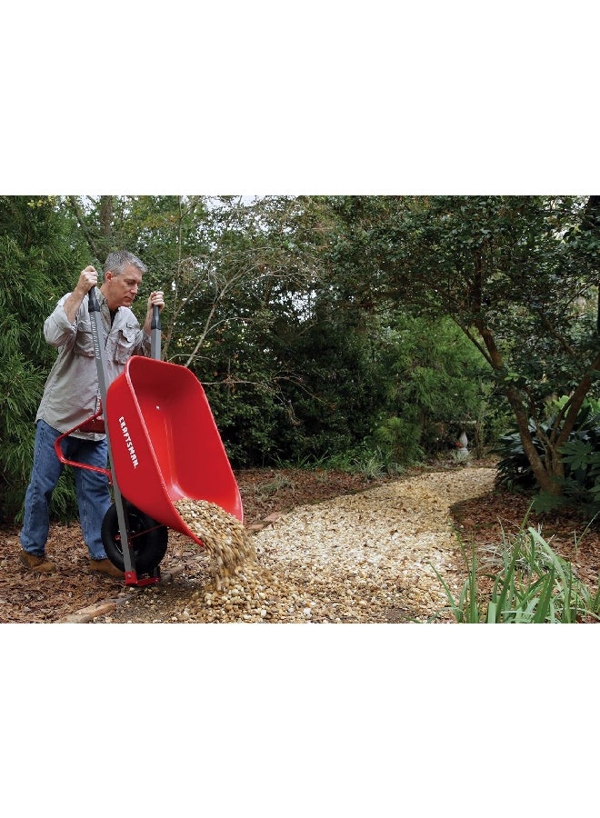 كرافتس مان كرافستمان عربة اليد ذات عجل هوائي و إطار معدني باللون الأحمر بأبعاد 27 × 25.5 × 58.75 سمCMXMBBAR6ST - Image 2