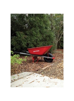 CRAFTSMAN 1-Wheel Pneumatic Tire Steel Wheelbarrow Red 27 x 25.5 x 58.75 cm CMXMBBAR6ST  - Image 3