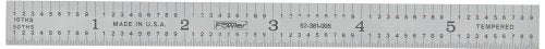 Fowler 52-381-005-0, Inch/Metric Flexible Satin Chrome Steel Rule - 150mm - Image 5