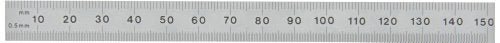 Fowler 52-381-005-0, Inch/Metric Flexible Satin Chrome Steel Rule - 150mm - Image 2