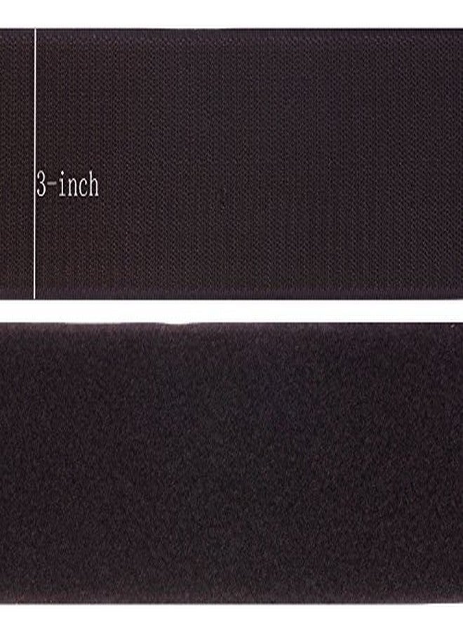 COTOWIN 3" Black Nylon Hook & Loop,Sew on Fastener Tape,3-Yard - Image 2