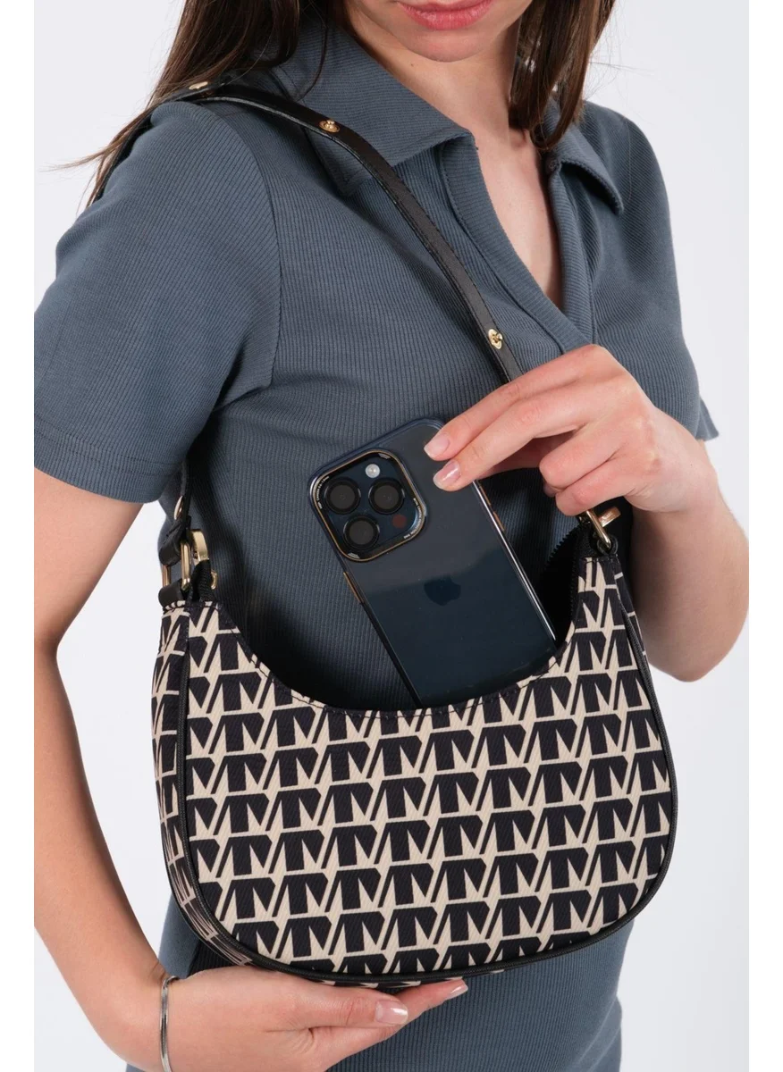 Newish Polo Black Adjustable Shoulder Bag for Women