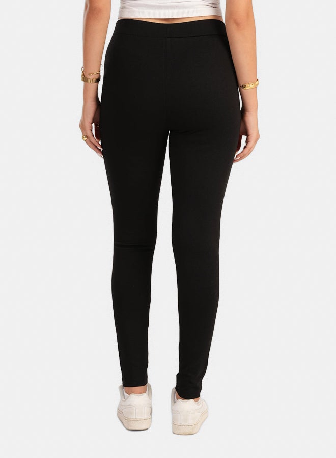 Carina Black Jersey Leggings - Image 3