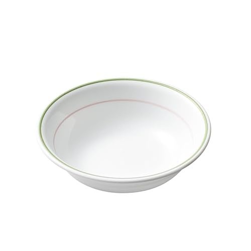 CORELLE Livingware Double Ring Green 296 ml Dessert Bowl, Lightweight & Durable, Made of Vitrelle Glass, Microwave & Dishwasher Safe, Elegant Crockery for Dining & Gifting - Set of 6 - Image 3