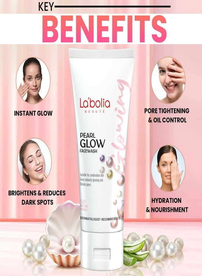 Labolia Beaute Pearl Glow Face Wash | Remove Tanning | Delays Aging | Shrink Pores | Suitable for All Skin Types (50gm, 3) - Image 4