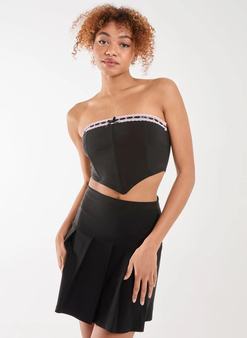 Pink Vanilla  Bow Detail Corset Top for Women | Best Price UAE