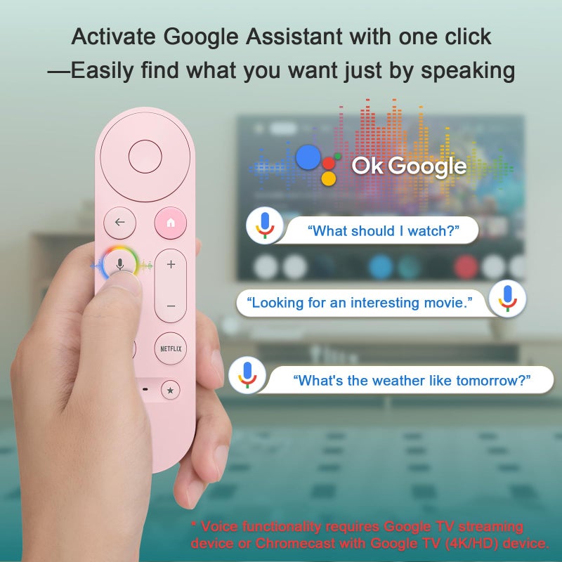 Angrox Voice Replacement for Google-Chromecast-TV-Remote, for Chromecast with Google TV Remote, for Google TV Streamer.1-Year Warranty. - Image 4