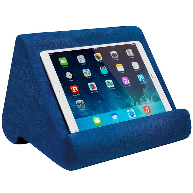 Ontel Pillow Pad Ultra Multi-Angle Soft Tablet Stand, Blue - Image 1
