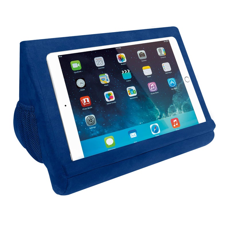 Ontel Pillow Pad Ultra Multi-Angle Soft Tablet Stand, Blue - Image 2