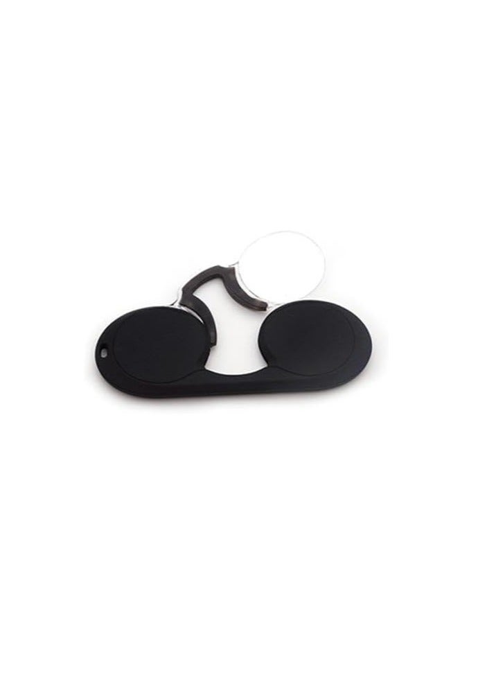 FIND MY Reader Silicone Nose Clip Reading Glass Mini Foam Glasses | Portable Reading Glasses For Men and Women (Black, 2, x)
