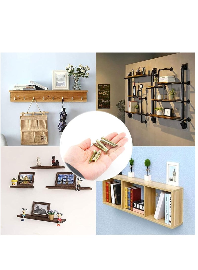 SYOSI 100PCs Drywall Anchors & Screws Set, Self Tapping Screws and Ribbed Anchors Assortment Screws Kit, Screws Assortment Steel Self Drilling Drywall Anchors Set for Hollow Wall Hanging or Blinds, 6x32mm - Image 5