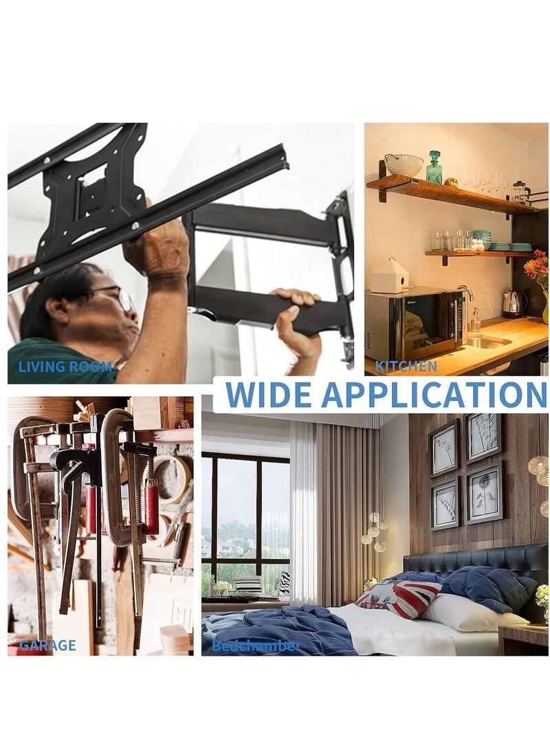 SYOSI 100PCs Drywall Anchors & Screws Set, Self Tapping Screws and Ribbed Anchors Assortment Screws Kit, Screws Assortment Steel Self Drilling Drywall Anchors Set for Hollow Wall Hanging or Blinds, 6x32mm - Image 4