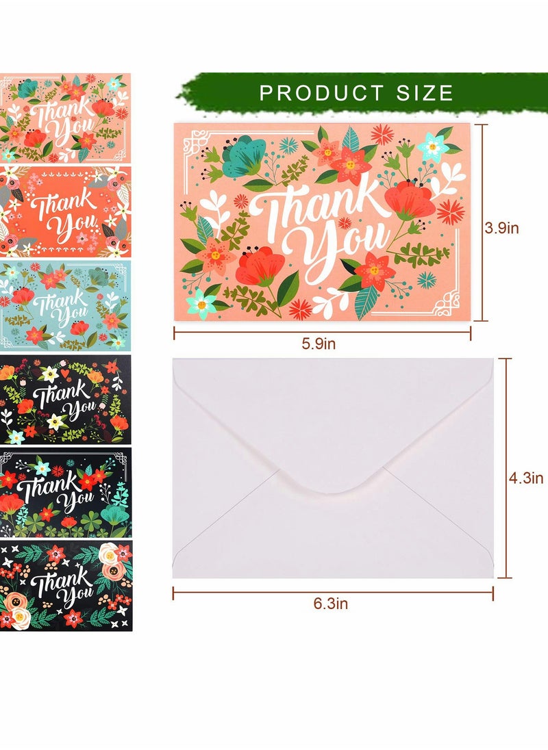 Thank You Card, Flower Pattern Foldable Thank You Card Set with Envelope Suitable for Wedding Business Gift Shower, for Thanks to Mother Family Friends Teachers (6pcs) - pzsku/ZD56914477238D4A072E1Z/45/_/1706673895/5fbcaf34-fc11-43e3-9b91-e2b907be1d5e