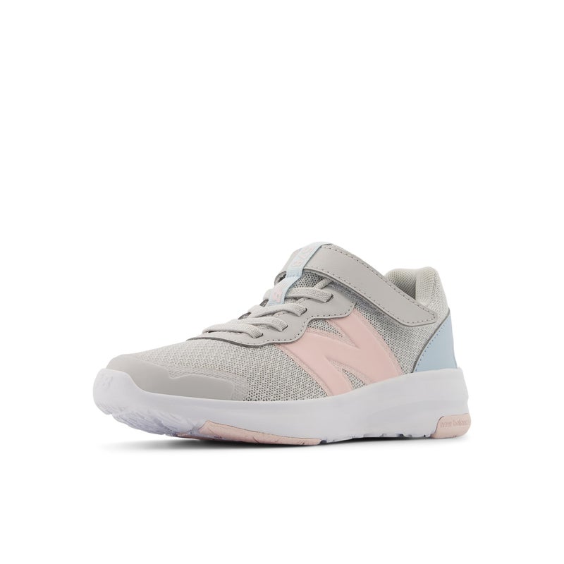 New Balance DynaSoft 578 V1 Hook Loop Running Shoe Grey MatterShell PinkBright Sky 13 US Unisex Little Kid