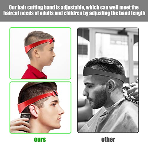 AOMGD Neckline Shaving Template and Adjustable Hair Trimming Guide,DIY Self Haircutting System, Shaving and Keeping a Clean and Straight Neck Hairline,Easy Use Tool Soft Portable (Red) - Image 3
