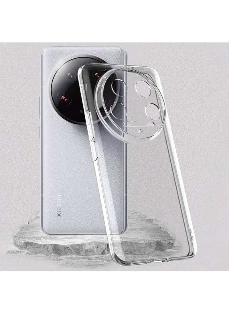 Techie حافظة TPU شفافة لهاتف Xiaomi 14 Ultra 5G | زوايا ناعمة، نحيفة، مضادة للصدمات، غطاء شفاف مضاد لبصمات الأصابع - Image 3