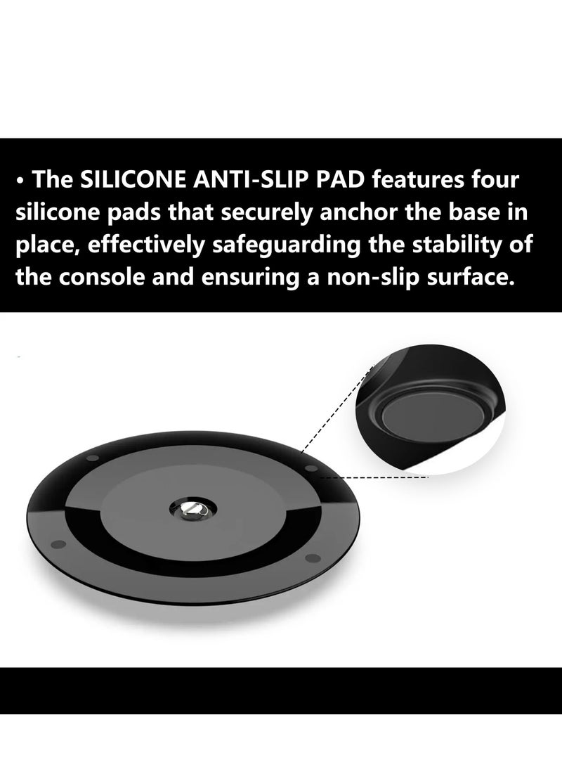 فوميمو حامل عمودي اسود لوحدة تحكم بلاي ستيشن 5 سليم وديجيتا مع برغي تثبيت قاعدة ثابت بديل - Image 5