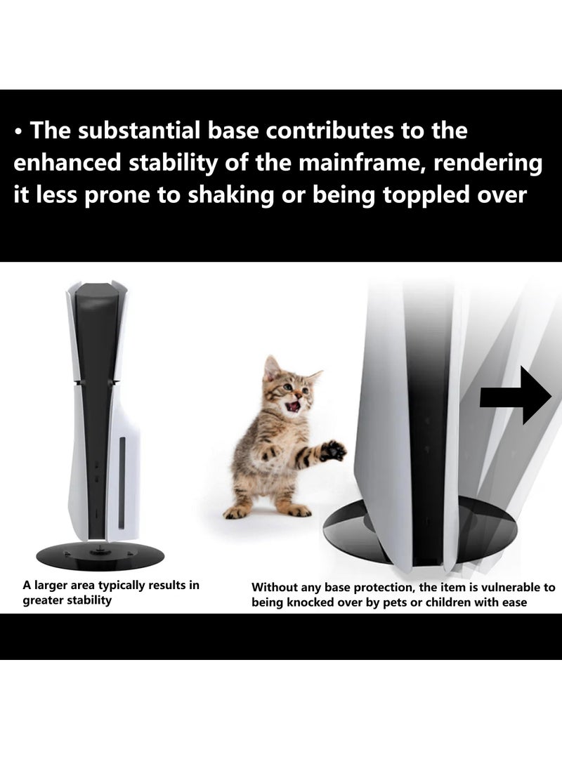 فوميمو حامل عمودي اسود لوحدة تحكم بلاي ستيشن 5 سليم وديجيتا مع برغي تثبيت قاعدة ثابت بديل - Image 4