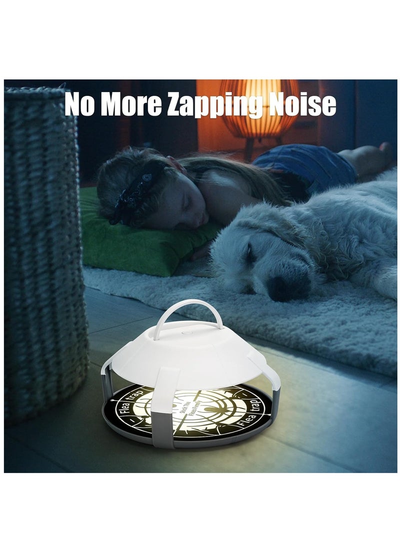 Generic - Indoor Flea Trap 2-Pack, Upgraded Electric Flea Traps with LED Light, Cordless Design for Home Use, Includes 8 Sticky 6.5” Disc Refills for Effective Flea Infestation Control. - Image 1