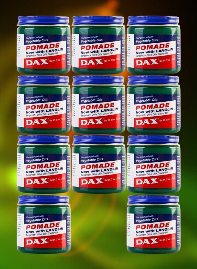 DAX 11 Pieces VVegetable Oils And Lanolin Organic Hair Pomade 100 Grams - Image 1