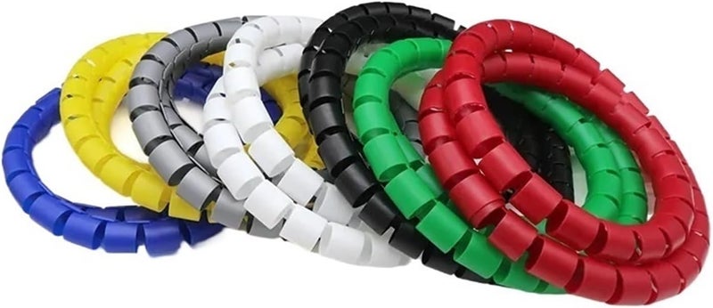 Cable Management Sleeve, Spiral Wrap Organizer 25-30mm 1-10 Meter Multicolor(Wit,ID 25mm 5 Meter) - Image 2