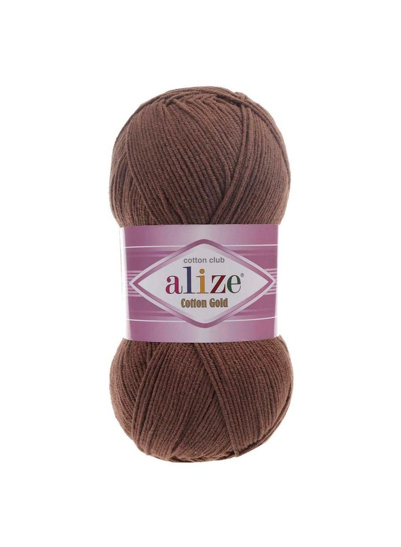 أليز غزل القطن والذهب 493 بني 100 جرام