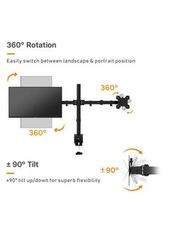Arabest Monitor Mount Stand,Dual LCD LED Monitor Arm for Desk,Heavy Duty Gaming Monitor Stand Fully Adjustable Arms Hold 2 Screens up to 30 inches  - Image 3