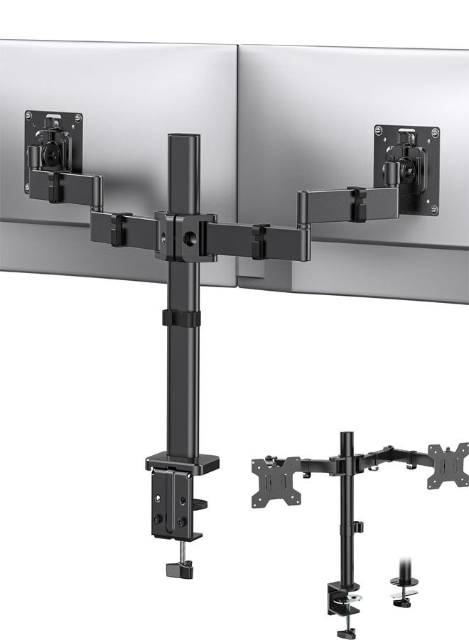 Arabest Monitor Mount Stand,Dual LCD LED Monitor Arm for Desk,Heavy Duty Gaming Monitor Stand Fully Adjustable Arms Hold 2 Screens up to 30 inches - Image 1