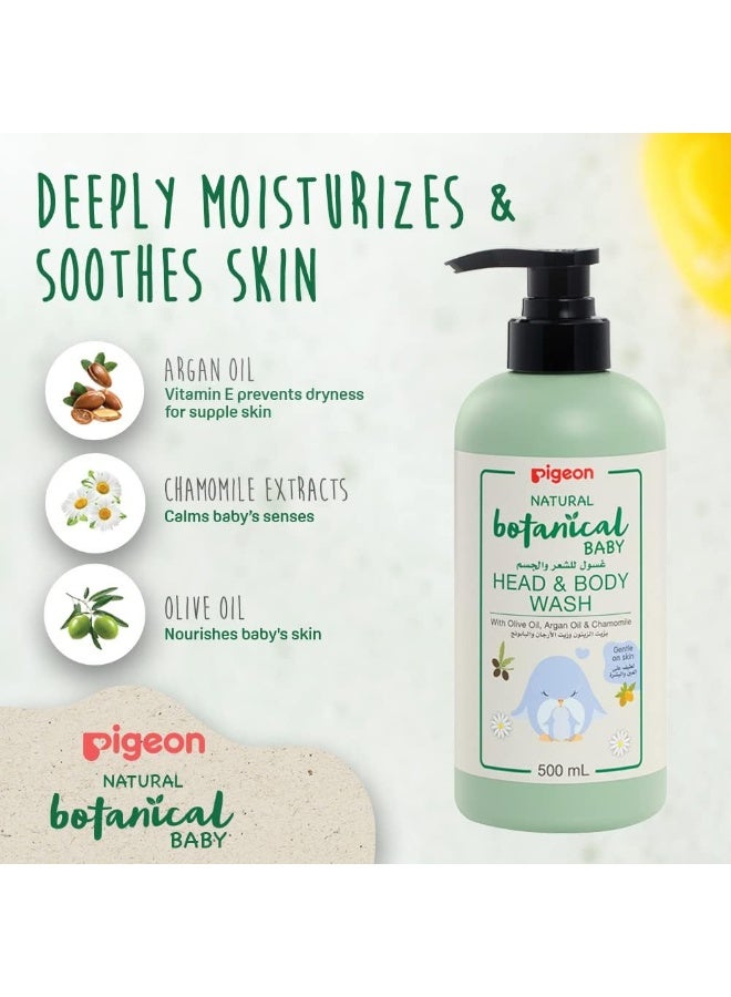 pigeon Natural Botanical Baby Head & Body Wash, 2-In-1 Wash, 500Ml - Image 4
